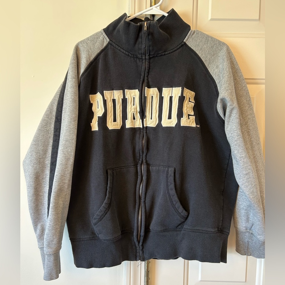 Purdue Boilermaker Zip-Up Jacket - Black & Gray